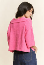 Load image into Gallery viewer, Davi &amp; Dani - Textured Sweater Knit Knotched V-neck Top
