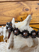 Load image into Gallery viewer, HC Handcrafted Sunflower  Pink &amp; Black Pearl Chocker

