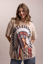 Load image into Gallery viewer, Bluevelvet - NATIVE AMERICAN PRINT WASHED TEE PREOER Ship 10/15
