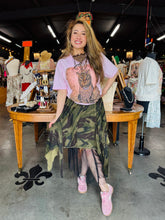 Load image into Gallery viewer, Camo + Tulle Asymmetrical Skirt
