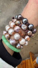 Load image into Gallery viewer, HC - Full Off Love Very Rare Dark Mauve Pink Baroque Pearl Bracelet 18mm
