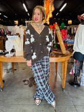 Load image into Gallery viewer, J.nna - Plaid Pattern Striped Barrel Pant
