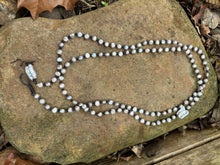 Load image into Gallery viewer, HC - Silver Pearls Lariat 54&quot;
