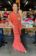 Load image into Gallery viewer, J. Her - Mineral wash Ruffle Balloon Sleeve Melangie Sweater
