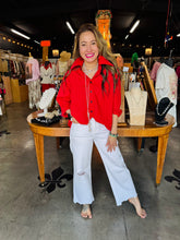 Load image into Gallery viewer, HC - Front Pleated Point Collar Shirt- Red
