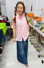 Load image into Gallery viewer, HC - Magical Tank Point Collar Shirt- Sweet Pink
