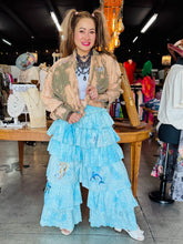 Load image into Gallery viewer, Indi &amp; Sai - Dolphin, Seahorse &amp; Turtle Frill Eyelet Bloomer Blue

