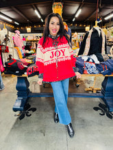 Load image into Gallery viewer, J.nna - CRIMSON RED LACE TRIM PULLOVER TOP - JOY
