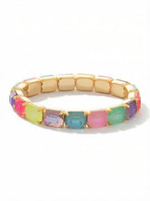 Load image into Gallery viewer, SORRELLI - 7 Inch Easton Emerald Cut Stretch Bracelet  Candy Carnival
