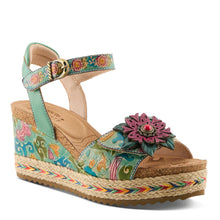 Load image into Gallery viewer, L'ARTISTE BOCA SANDALS - MINT GREEN MULTI
