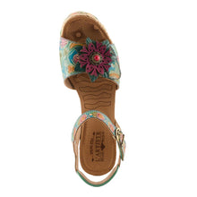 Load image into Gallery viewer, L'ARTISTE BOCA SANDALS - MINT GREEN MULTI
