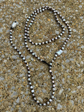 Load image into Gallery viewer, HC - Silver Pearls Lariat 54&quot;
