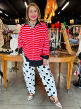 Load image into Gallery viewer, Davi &amp; Dani - Two-Tone Striped Button-Front Cardigan
