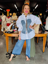 Load image into Gallery viewer, HC - Chic Denim Trim Shirt
