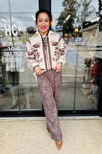 Load image into Gallery viewer, Pixy + Ivy - Border Print Vintage Floral Sweater Cream Brown
