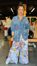 Load image into Gallery viewer, Palazzo Linen Flower Pant
