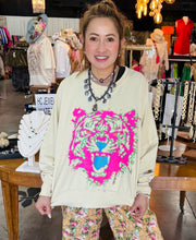 Load image into Gallery viewer, I Love Linen - Tiger Face Pullover
