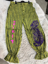 Load image into Gallery viewer, I Love Linen -  Tiger Spirit Chartreuse Denim Stripe Bloomer
