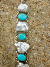 Load image into Gallery viewer, A Rare Bird - Pearl Turquoise Bracelet
