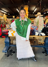 Load image into Gallery viewer, Pixi + Ivy -  Metallic Foil Short Sleeve Sweater or Vest Green
