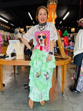 Load image into Gallery viewer, Indi &amp; Sai - Owl and Cat  Frill Eyelet Bloomer Green
