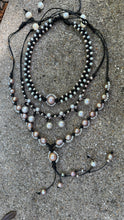 Load image into Gallery viewer, HC Handmade Pearls - Sunflower Mix Matched Pink &amp; Silver Pearl Necklace

