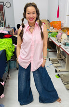 Load image into Gallery viewer, HC - Magical Tank Point Collar Shirt- Sweet Pink
