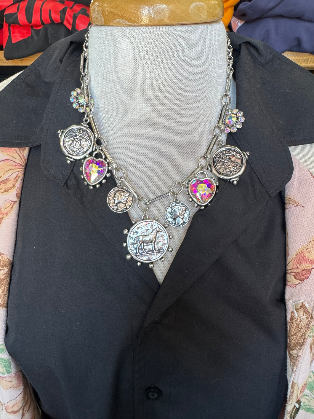 A Rare Bird- Charm Western Necklace-Silver