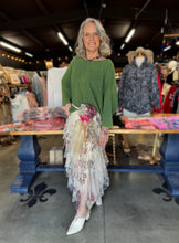 Load image into Gallery viewer, Origami - LINED TIERED MESH SKIRT WITH PRINTS - BEIGE / LEO / FLORAL
