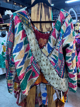 Load image into Gallery viewer, Indi and Sai - Kantha 2Fer Crisscross Long Slvv Top One Size
