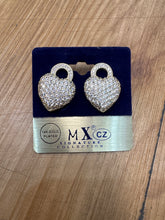 Load image into Gallery viewer, The King Collection - Locked Heart Earrings
