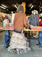 Load image into Gallery viewer, Origami - LAYERED FRINGE TIERED SKIRT - LEO
