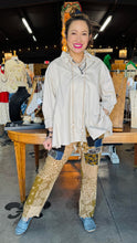 Load image into Gallery viewer, Patchwork Linen Harem Pants
