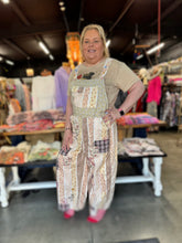 Load image into Gallery viewer, Bluevelvet - Patchwork Print Mix Overalls

