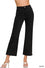 Acid Washed High Waist Frayed Hem Bootcut Pants