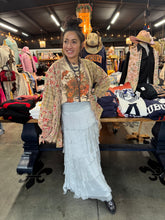 Load image into Gallery viewer, Karamel Collection - Medium Grey Silk Ruffle Skirt Fall Colors Skirt
