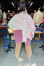 Load image into Gallery viewer, BLUEVELVET - MULTI PRINT PATCHWORK SHIRT - BABY PINK
