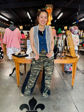 Load image into Gallery viewer, Denim Vest with Snap Button and Ribbon Bow
