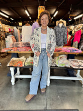 Load image into Gallery viewer, Origami - LACE AND SEQUIN BLAZER JACKET WITH PRINT - ROCK N ROLL
