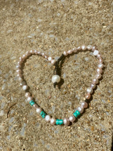Load image into Gallery viewer, HC - Flamingo and Turquoise Angel Necklace
