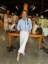 Load image into Gallery viewer, Camille &amp; Company - Adjustable Sleeve Eyelet Top
