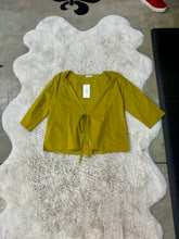Load image into Gallery viewer, I Love Linen - Front Tie Top ( Mustard Or Olive )
