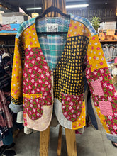 Load image into Gallery viewer, Indi &amp; Sai - Vintage Kantha Quilted  Reversible Jacket OOAK
