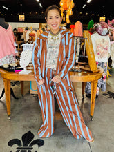 Load image into Gallery viewer, J.nna - Striped Wide-Leg Pull-On Pants
