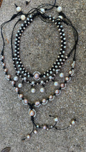Load image into Gallery viewer, HC Handmade Pearls - Sunflower Mix Matched Pink &amp; Silver Pearl Necklace
