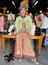Load image into Gallery viewer, EMBROIDERY ELASTIC WASIT BAND WIDE PANTS
