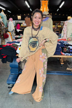 Load image into Gallery viewer, BLUEVELVET - ELASTIC WAIST FLOWER PATCHWORK PANT - RUST - MULTI
