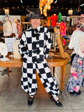 Load image into Gallery viewer, HCB - Vintage Button Check Jogger Set
