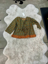 Load image into Gallery viewer, I Love Linen - Rust/Sage/Orange Top
