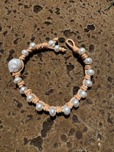 Load image into Gallery viewer, HC - Big Ball Sideway Upside Down Knot Pearls Bracelet
